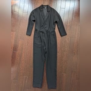 J.CREW Crepe Lapel Ankle Crop Jumpsuit